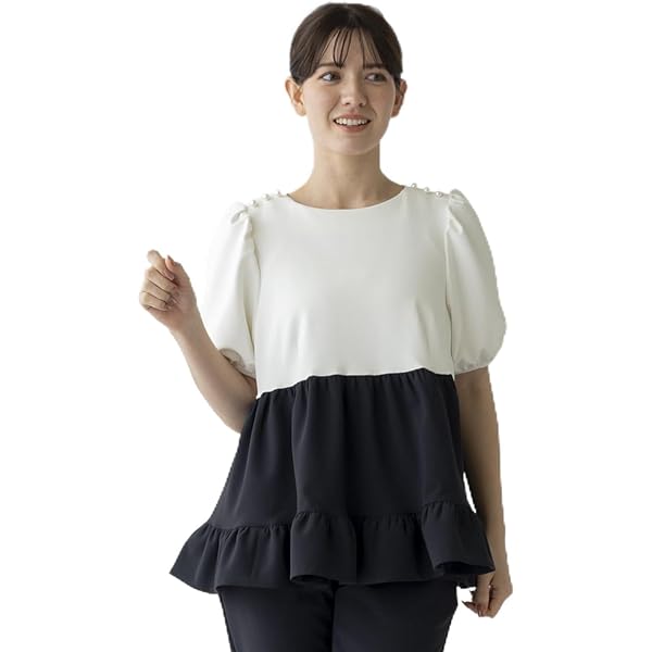 Amazon | [ソーノ] クラシック フローイングフレアブラウス